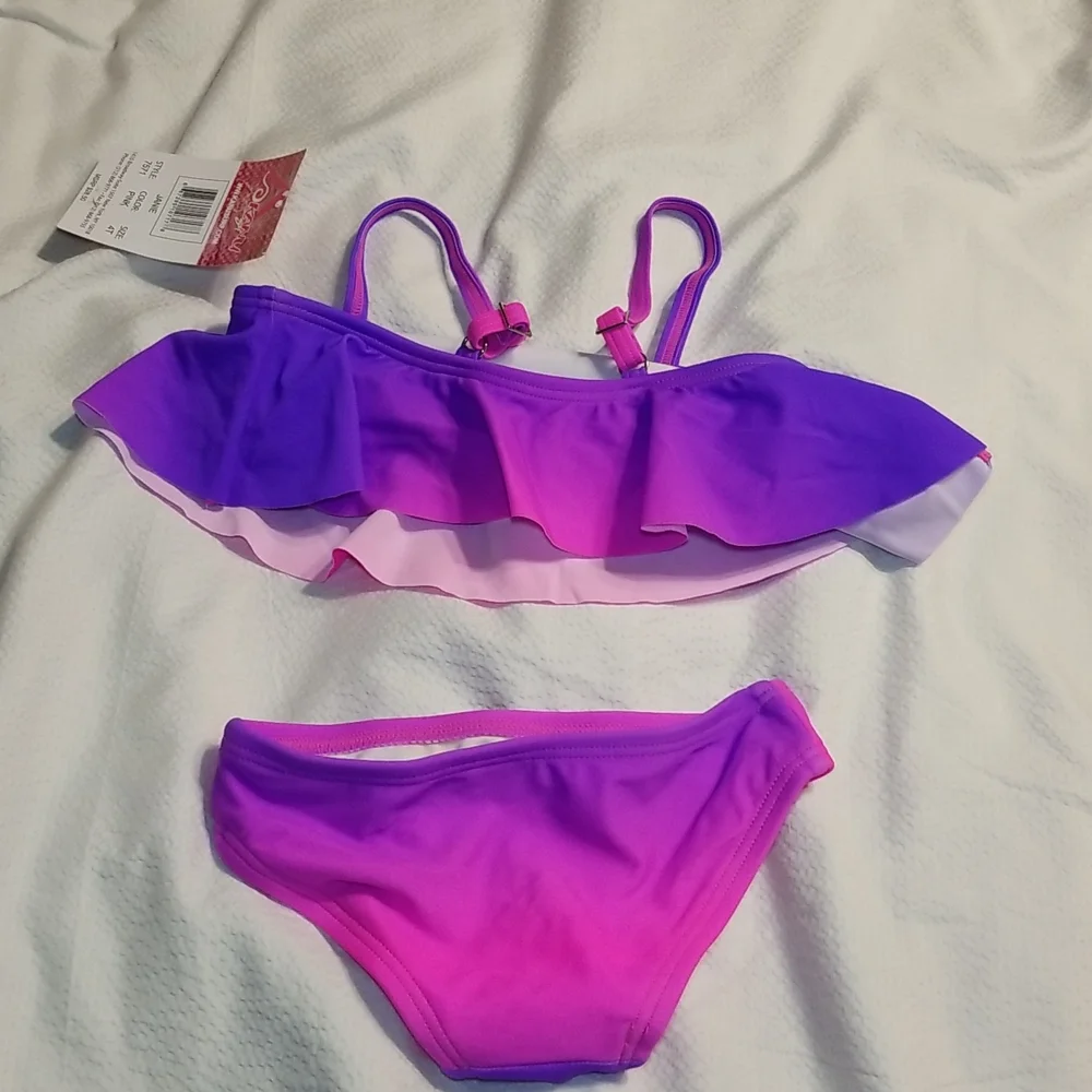 NWT girls 3t flounce bikini set